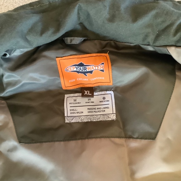 REP YOUR WATER Green Gray Puffer Vest XL - Picture 4 of 11